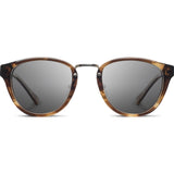 Shwood Ainsworth Acetate Sunglasses | Bourbon & Matte Silver / Grey Polarized WAAB3GP