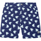 Tom & Teddy Men's Angel Fish Contemporary Swim Trunk | Deep Blue