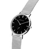 Rossling & Co. Classic 40mm Mesh Stainless Steel Watch | Silver/Black/Silver- RO-001-025
