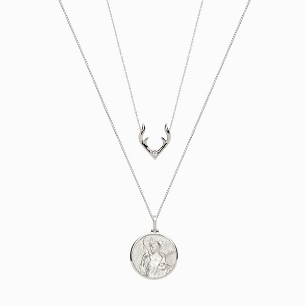 Awe Inspired Artemis Plus Antler Necklace Set | Standard Chain