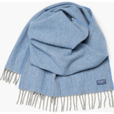 Faribault Ashby Twill Wool Scarf | Wedgewood 16866 16x72