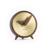 Nomon Atomo G Table Clock | Walnut/Brass