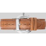 The Horse Classic Steel Watch | White Dial/Tan-B12