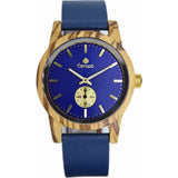 Tense Leather Hampton Watch | Zebrawood B4701Z-BL