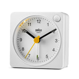 Braun Travel Analog Square Alarm Clock - White