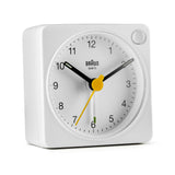 Braun Travel Analog Square Alarm Clock - White