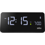 Braun Digital Clock with Wireless Charging Dock | Black
