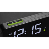 Braun Digital Clock with Wireless Charging Dock | Black