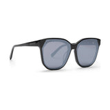 Diff Eyewear Gia Sunglasses | Black + Grey Mirror Lens