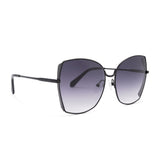 Diff Eyewear Donna Sunglasses | Black + Grey Gradient Lens