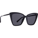 DIFF Eyewear Becky II Sunglasses | Black + Dark Smoke Polarized