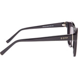 DIFF Eyewear Piper Polarized Sunglasses | Black + Dark Smoke Lens