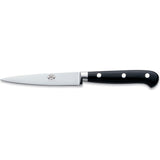 Coltellerie Berti Insieme Straight Paring Knife w/ Magnetized Wood Block | Black Lucite Handle