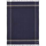 Faribault Border Plaid Throw | Navy Gray BTBPNV1932