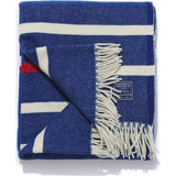 Faribault Nisswa Stripe Wool Throw | Admiral Blue