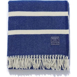 Faribault Nisswa Stripe Wool Throw | Admiral Blue