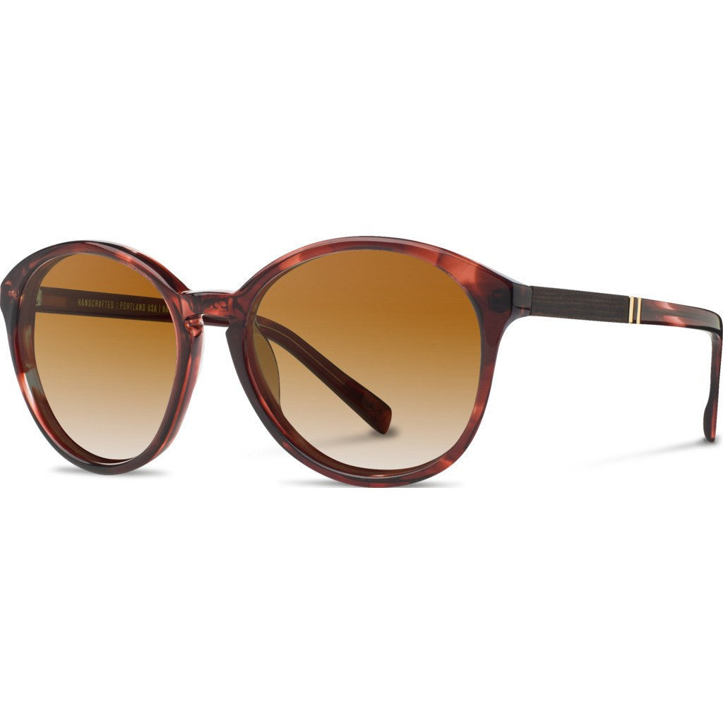 Shwood Bailey Acetate Sunglasses Sangria & Ebony / Brown  display picture 2