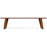 Kalon Isometric Large Wood Bench | Black Walnut
