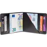 DUN Wallets Original Leather Bi-Fold Wallet| Black/Gold- DUN01BLG