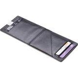 DUN Wallets Original Leather Bi-Fold Wallet | Black/Silver