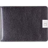 DUN Wallets Original Leather Bi-Fold Wallet | Black/Silver