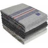 Faribault Cabin Wool Twin Blanket | Smoke/Olive B3BNGY1205
