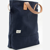 Blk Pine Classic Canvas & Leather Tall Tote Bag | Navy