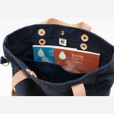 Blk Pine Classic Canvas & Leather Tall Tote Bag | Navy