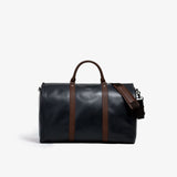 Hook & Albert Men's Garment Weekender Leather Bag | Black/Brown GWNPBK-BRN-LTH