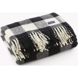Faribault Buffalo Check Wool Throw | White/Black 1770 50" x 60"