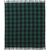 Faribault Buffalo Check Wool Throw | Green/Black 12240 50x60