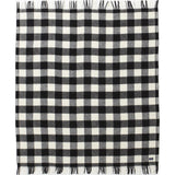 Faribault Buffalo Check Wool Throw | White/Black 1770 50" x 60"