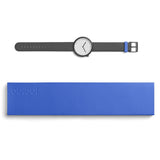 Bulbul Facette 02 Men's Watch | Matte Gun Grey Steel on Grey Italian Leather