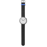 Bulbul Facette 05 Men's Watch | Matte Steel on Black Italian Leather
