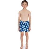 Tom & Teddy Boy's Butterflies Swim Trunk | Turquoise / 9-10