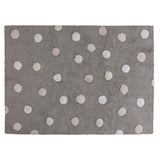 Lorena Canals Tricolor Polka Dots Washable Rug