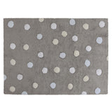 Lorena Canals Tricolor Polka Dots Washable Rug