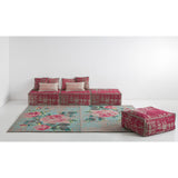 Gan Canevas Flowers Naturales Rug | Dark Gray 02CN21202CL76