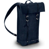 Ezra Arthur Keystone Rucksack Backpack | Navy & Nickel