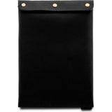 Ezra Arthur Flat Leather Dopp Kit | Jet Black