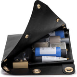 Ezra Arthur Flat Leather Dopp Kit | Jet Black