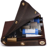 Ezra Arthur Flat Leather Dopp Kit | Malbec