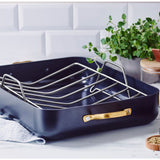 GreenPan Reserve Collection 13"x16" Roaster w/ Rack | Black