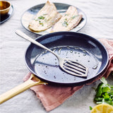 GreenPan Reserve Collection 10 Piece Set, 8" Open Frypan, 11" Open Frypan, 2QT Covered Saucepan, 2.5QT Covered Sautepan, 6QT Covered Casserole w. 2 spouts and straining lid, 8QT Covered Stockpot | Black