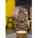 Studio Cheha Hamsa Hand LED Table Lamp | Birch