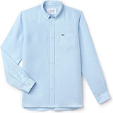 Lacoste Men's Regular Fit Long Sleeve Linen Shirt