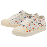 Gola Kid's Coaster Splatter Sneakers | Off White/Multi