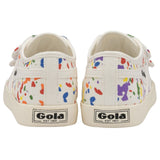 Gola Kid's Coaster Splatter Velcro Sneakers | Off White/Multi