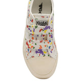 Gola Kid's Coaster Splatter Velcro Sneakers | Off White/Multi