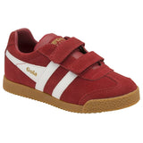 Gola Kid's Harrier Velcro Sneakers | Deep Red/White